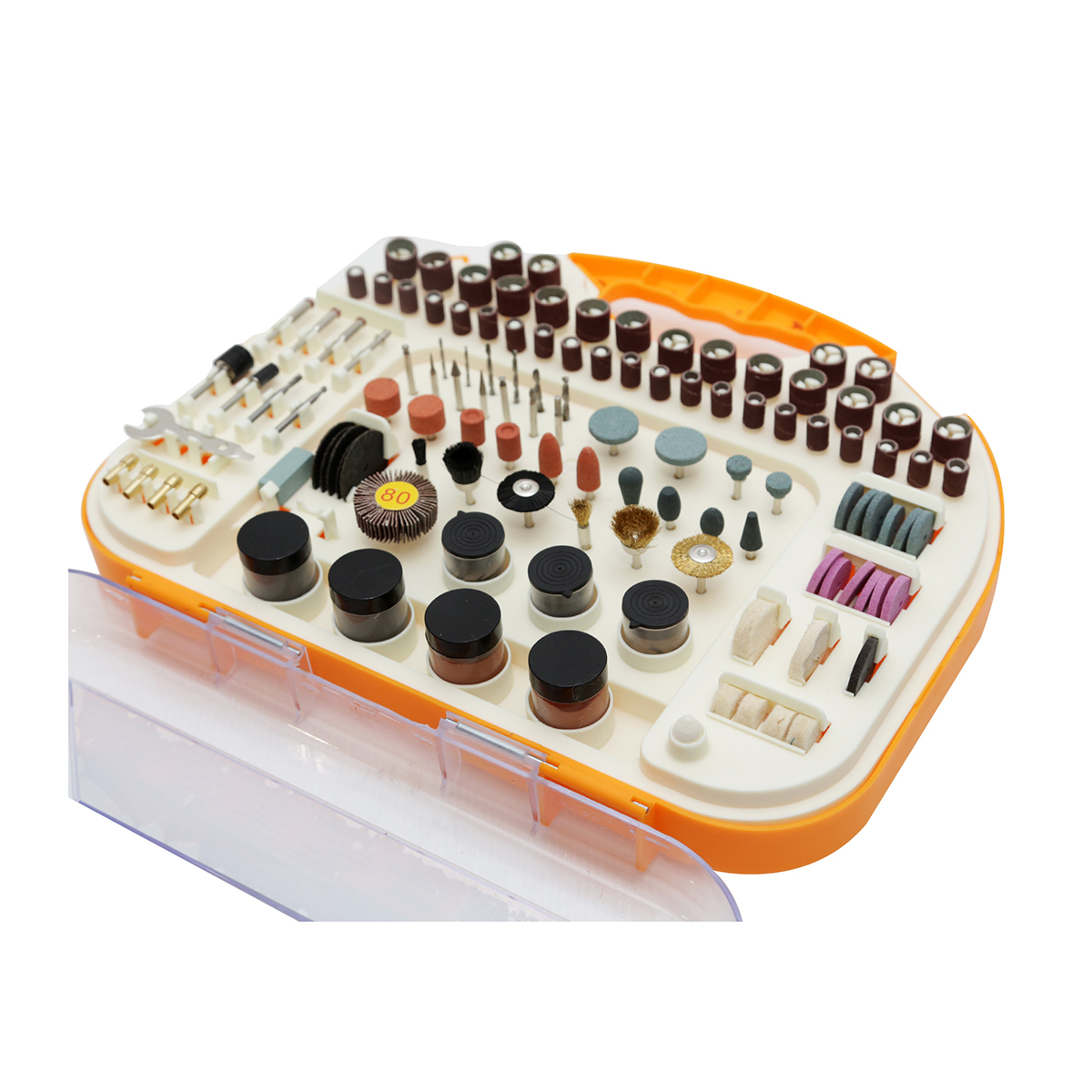 ชุดอุปกรณ์เครื่องเจียสายอ่อน INGCO จำนวน 250 ชิ้น