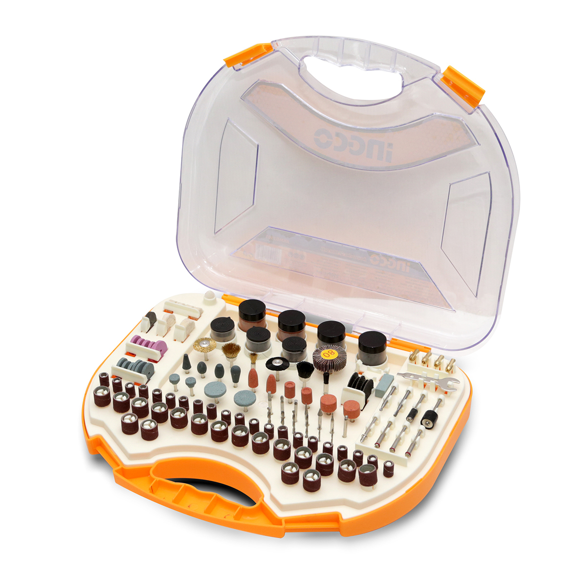 ชุดอุปกรณ์เครื่องเจียสายอ่อน INGCO จำนวน 250 ชิ้น