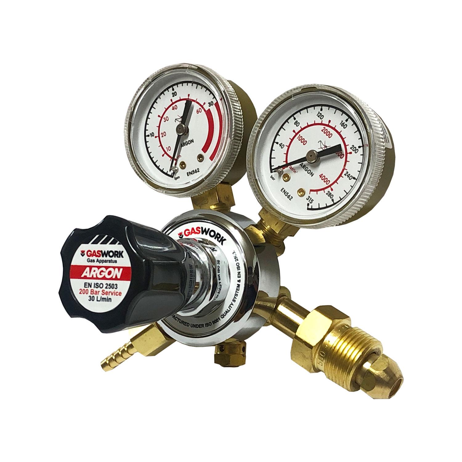 เกจ์ปรับแรงดันโฟลเกจ์ก๊าซอาร์กอน GASWORK รุ่น 101-30LM-AR