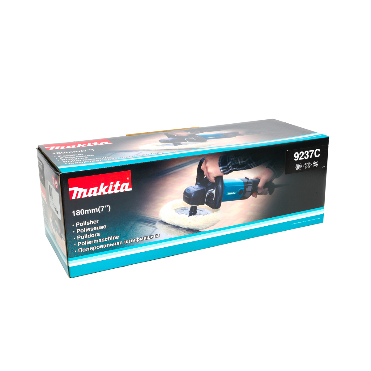 MAKITA เครื่องขัดปัดเงา ขนาด 7 นิ้ว (180 มม.) กำลังไฟ 1,200 วัตต์ รุ่น 9237C ความเร็วรอบตัวเปล่า 0 - 3,200 รอบ/นาที มีสวิชต์ปรับความเร็ว (มากีต้า)