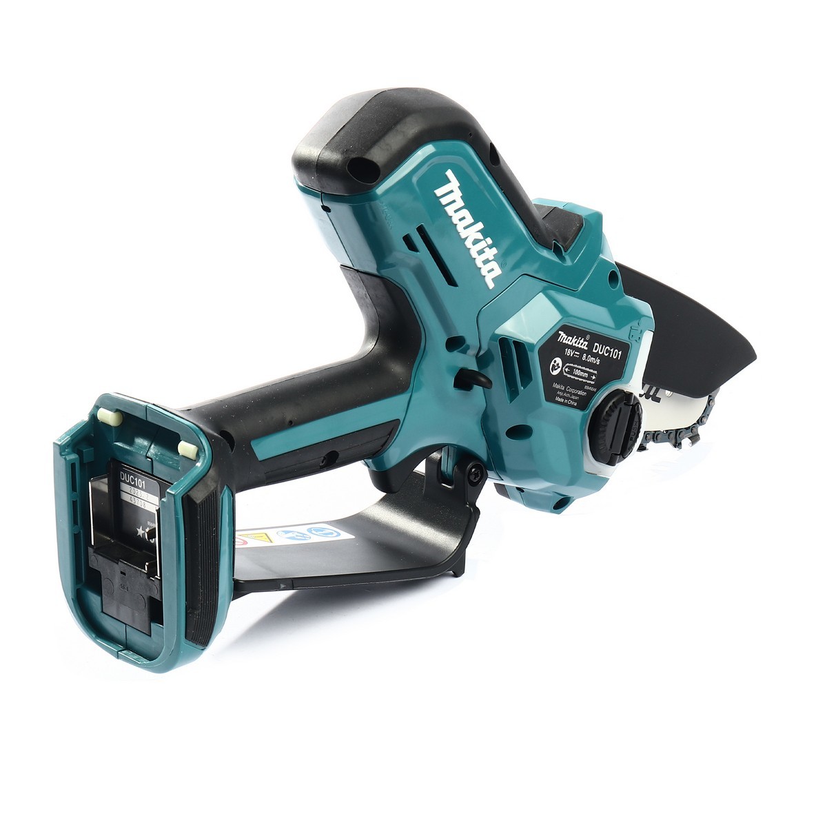 MAKITA เลื่อยโซ่ไร้สาย 18 โวลต์ ความยาวบาร์ 4 นิ้ว (100 มม.) รุ่น DUC101Z ถังน้ำมันโซ่ 55 มล. ไม่รวมแบตเตอรี่-แท่นชาร์จ (มากีต้า)