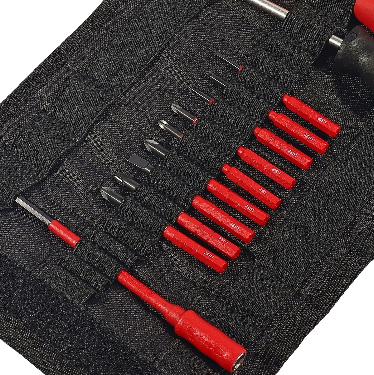 WIHA ชุดไขควงทอร์ค TorqueVario-S electric 0.8–5 Nm แบบผสม พร้อมกระเป๋าพับ(40674)