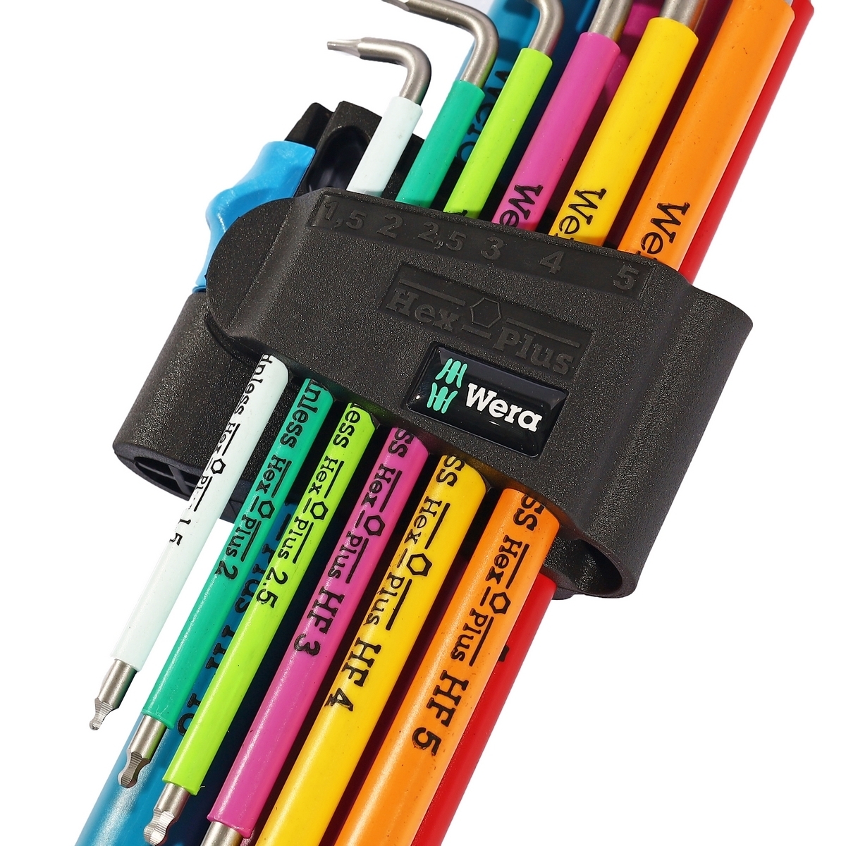 WERA ชุดประแจหกเหลี่ยม 3950/9 Hex-Plus Multicolour HF Stainless 1 รหัส 05022699001 (เวร่า)