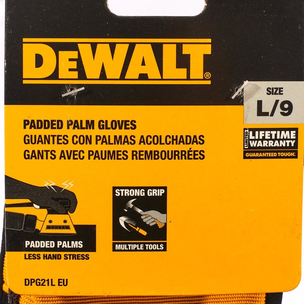 DEWALT ถุงมือเซพตี้ Heavy Duty ไซส์ M , L รุ่น DPG21M , DPG21L เสริมด้วย ToughGrip ช่วยเพิ่มความทนทาน (ดีวอลท์)