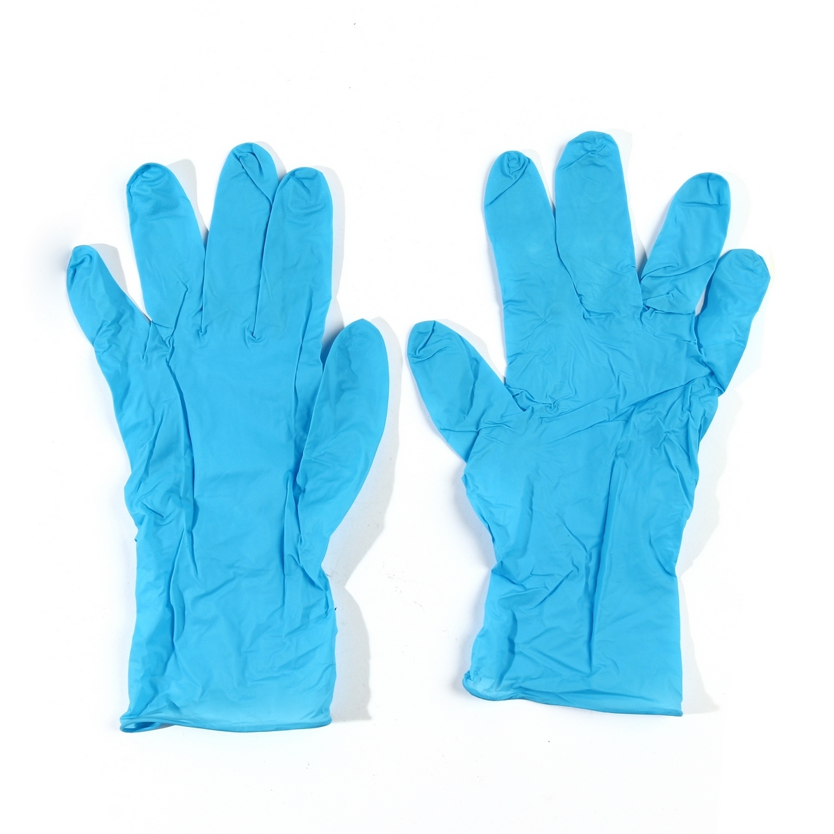 HYCARE ถุงมือยางไนไตร สีฟ้า ไซส์ S - L ไม่มีแป้ง ป้องกันเชื้อไวรัส สิ่งสกปรก และสารเคมี เหมาะสำหรับผู้ที่มีอาการแพ้ง่าย (50 คู่/กล่อง) (ไฮแคร์)
