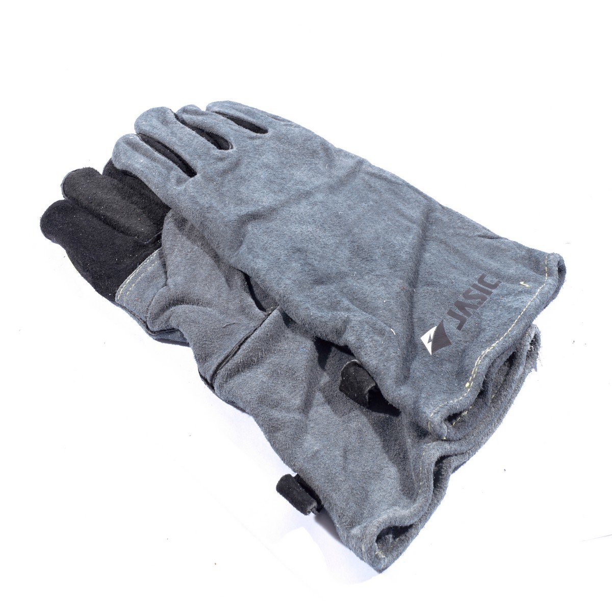 JASIC ถุงมือเชื่อม สีเทา ใช้สำหรับป้องกันสะเก็ดไฟในขณะเชื่อมเพื่อความปลอดภัย (เจสิค)