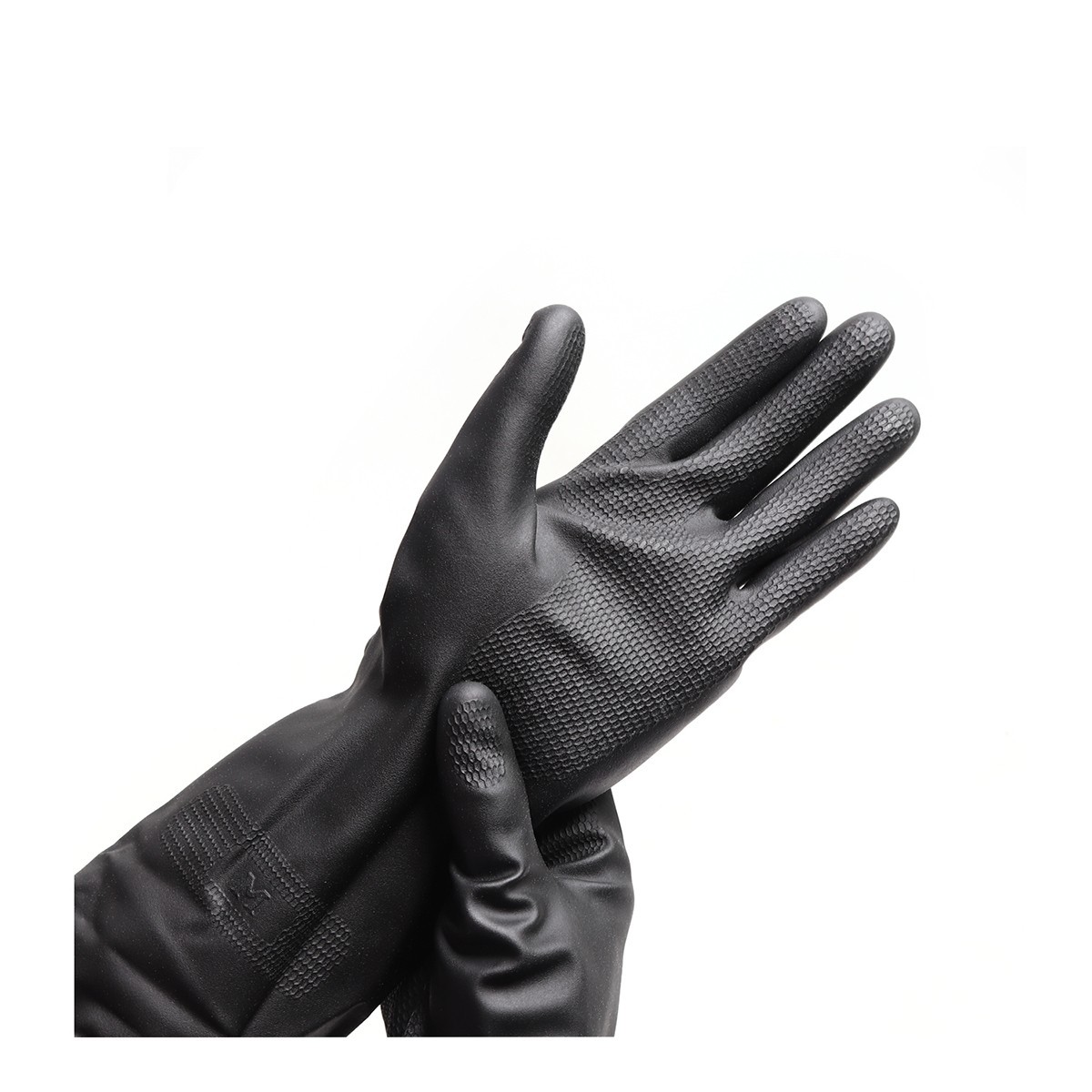 KRATING ถุงมือยางธรรมชาติ สีดำ ใหญ่ L