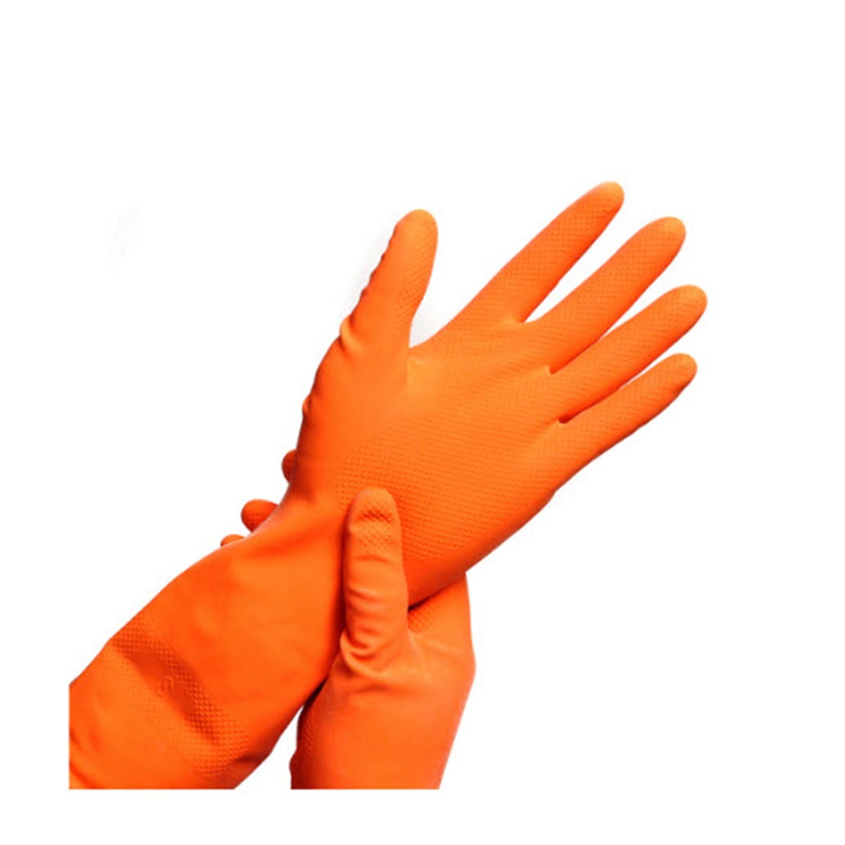 KRATING ถุงมือยางธรรมชาติ สีส้ม เล็ก S, M, L