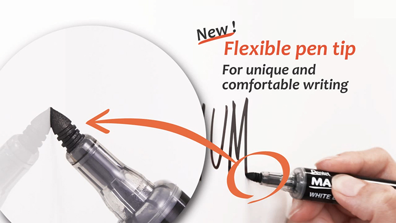 ปากกาไวท์บอร์ด MAXIFLO Flex-Feel Pentel