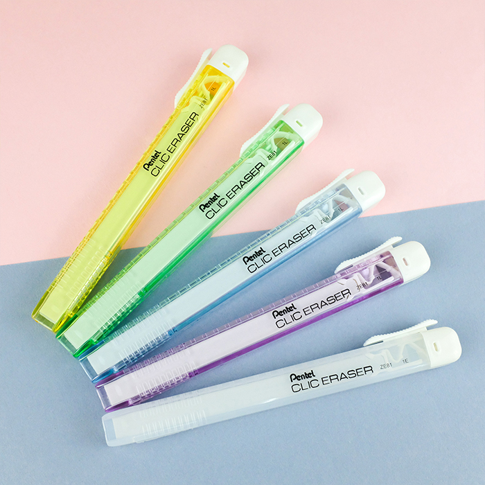 ยางลบ NON -PVC แท่งเหลี่ยม  CLIC ERASER Pentel (Thailand)