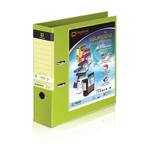 ตราช้างแฟ้มสันกว้าง 120V/F ขาว, เขียวมะนาว, น้ำเงิน, ม่วง, ส้ม, ชมพู, ดำ