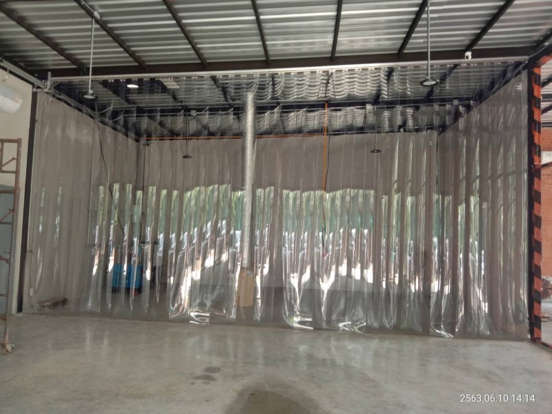 ม่านริ้วพลาสติกใสแผ่นเรียบ 30 cm หนา 3 mm