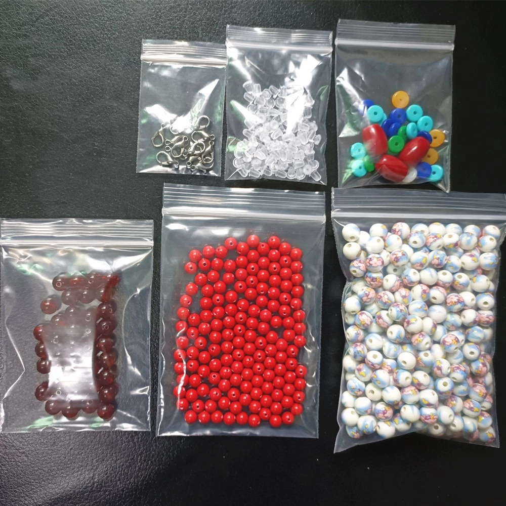 ถุง ถุงซิป PE เนื้อเหนียว หนา ทนทาน ฝาปิดแน่น สำหรับใส่ของต่างๆ ใสของอเนกประสงค์ DIY