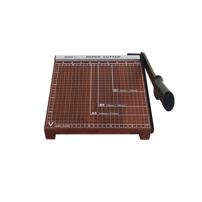 AROMA แท่นตัดกระดาษ ฐานไม้ สำหรับกระดาษ B5 ขนาด 10×10 นิ้ว