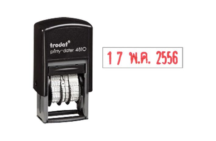 ตรายางหมึกในตัว วันที่ไทย Trodat แดง , น้ำเงิน , ดำ