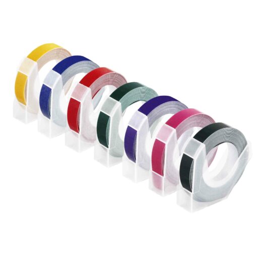 เทปปั้มอักษร MOTEX 9มม.x3ม. แดง, ชมพู, น้ำเงิน, ม่วง, เขียว, เหลือง, ดำ