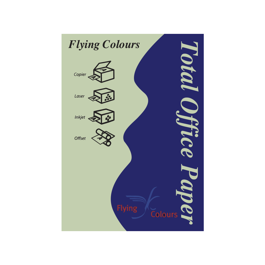 กระดาษการ์ดแข็ง A4 200g Flying 50p No.10 Yellow Flying Color Paper A4/200g 50p No.7,8,9,10 Lilac ,Blue , Green ,Yellow