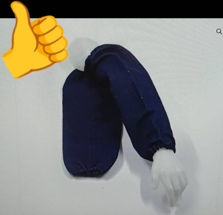 ปลอกแขน ผ้ายีนส์ แบบสวม ยางยืด