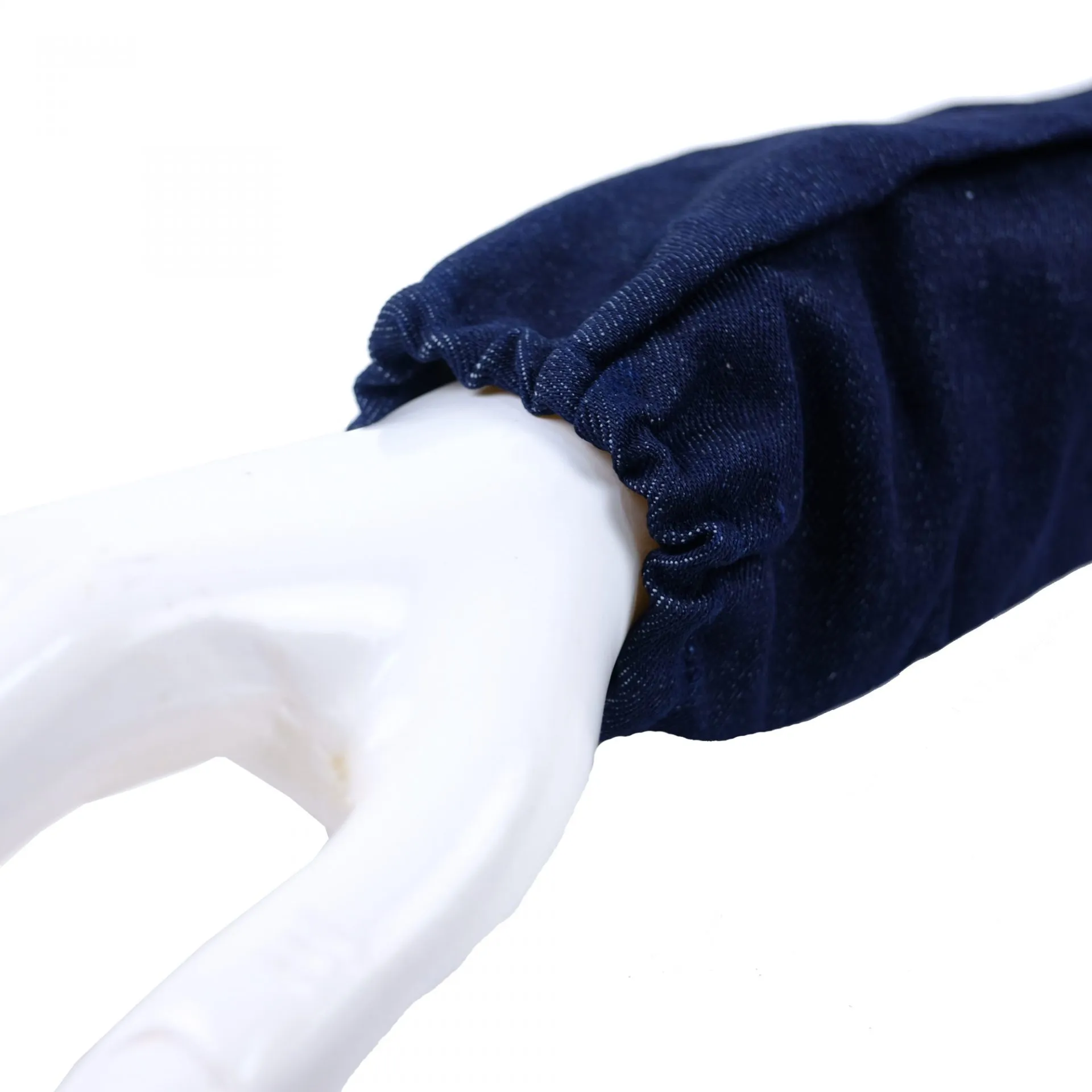 ปลอกแขน ผ้ายีนส์ แบบสวม ยางยืด