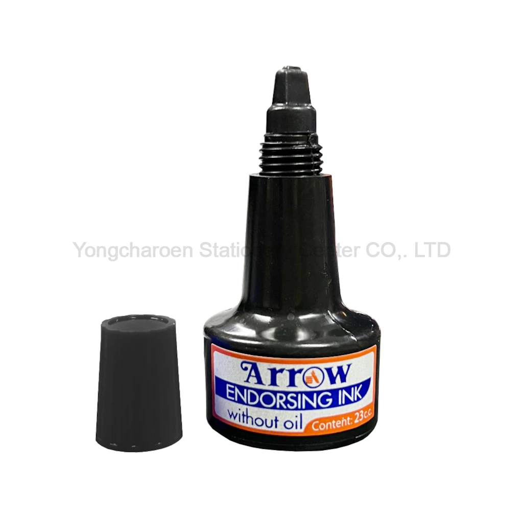 (Pro_Na) Arrow หมึกเติมแท่นประทับ 23 ซีซี สีดำ (แพ็ค12ขวด)