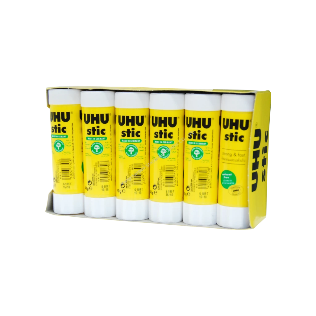 UHU กาวแท่ง 40 กรัม (แพ็ค12แท่ง)