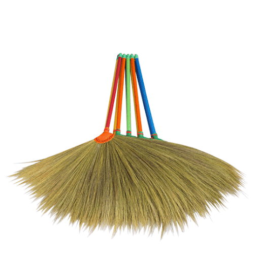 ไม้กวาดอ่อนด้ามพลาสติก (อย่างหนา)