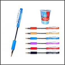 ปากกาลูกลื่น ตรา ควอนตัม น้ำเงิน แดง