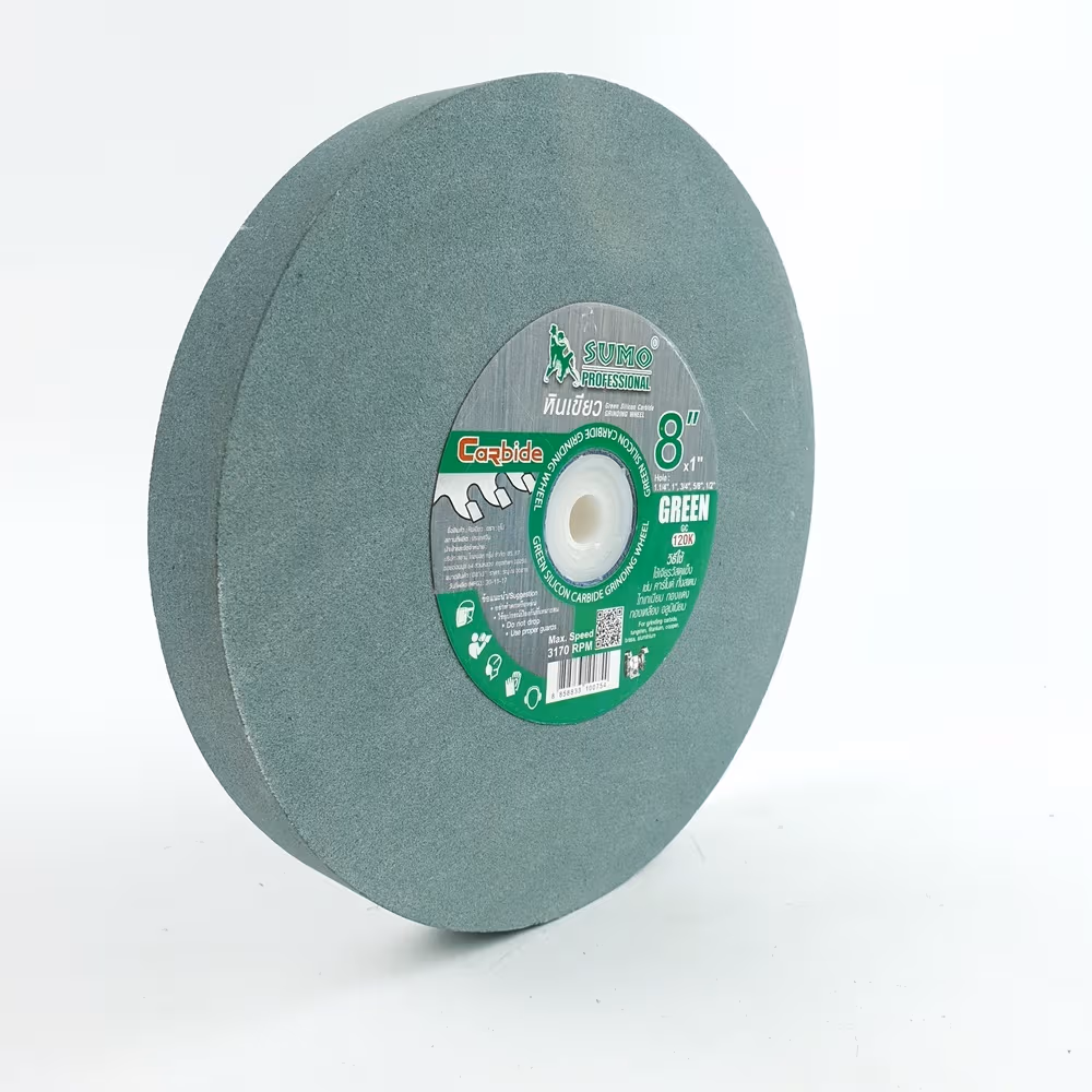 SUMO หินเจียร์ D ขนาด 8 นิ้ว x1 นิ้ว (H 1-1/4 นิ้ว 5/8 นิ้ว 1/2 นิ้ว ) สีเขียว