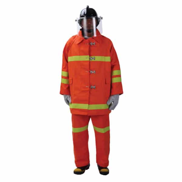 ชุดดับเพลิงนอกอาคาร ( เสื้อ – กางแกง ) มีแถบสะท้อนแสง
