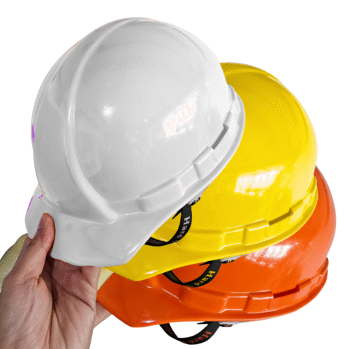 หมวกนิรภัย HDPE (High Density Polyethylene) แบบปรับเลื่อน 6 จุด