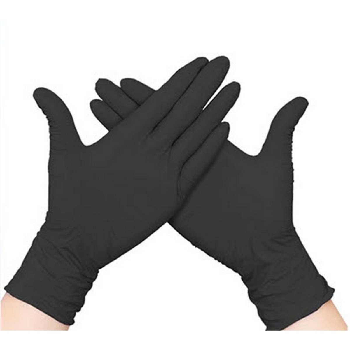 HYCARE ถุงมือยางไนไตร สีดำ ไซส์ S - L  ไม่มีแป้ง ป้องกันเชื้อไวรัส สิ่งสกปรก และสารเคมี เหมาะสำหรับผู้ที่มีอาการแพ้ง่าย (50 คู่/กล่อง) (ไฮแคร์)