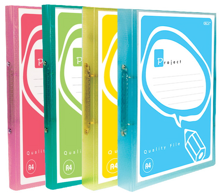 แฟ้มหนีบ ออร์ก้า 992 F คละชม, ขาว, ฟ้า, เขียว