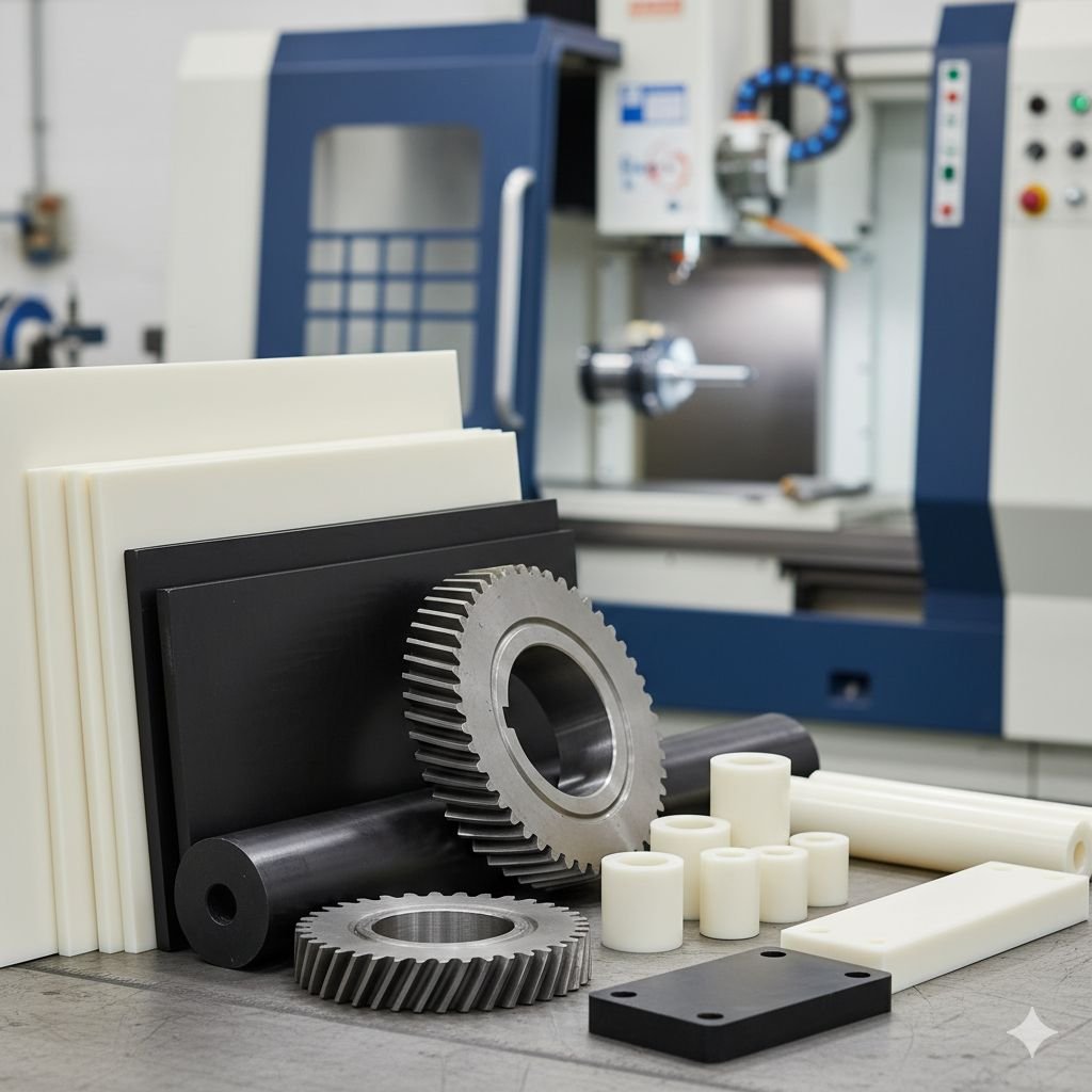 คาสท์ไนล่อน แผ่น สีดำ/ ขาว CAST Nylon Sheet & Rod Black/White