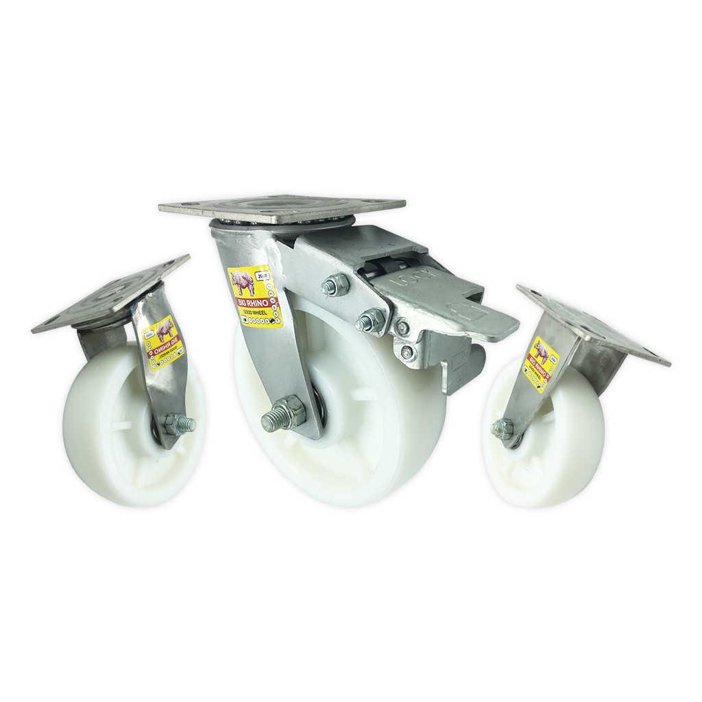 ลูกล้อไนล่อน โครงขาสเตนเลส  Stanless Series