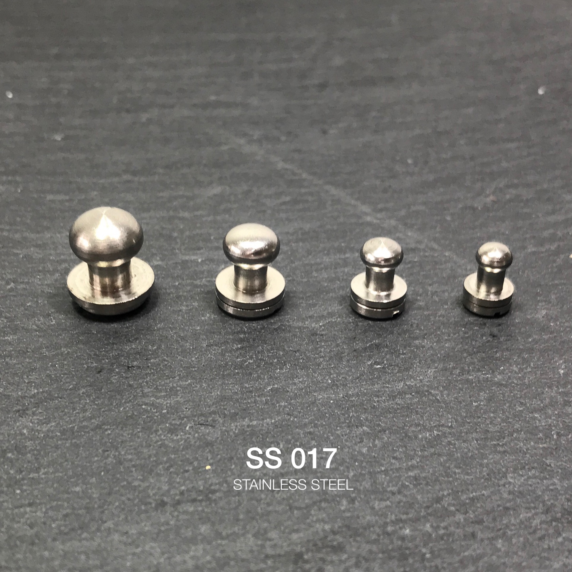 SS017 หมุดนมหนู หมุดกระเป๋า สเตนเลส